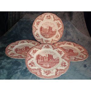 10" Johnson Bros Old Britain Castles, Blarney Castle,  Dinner Plates Set Of 4